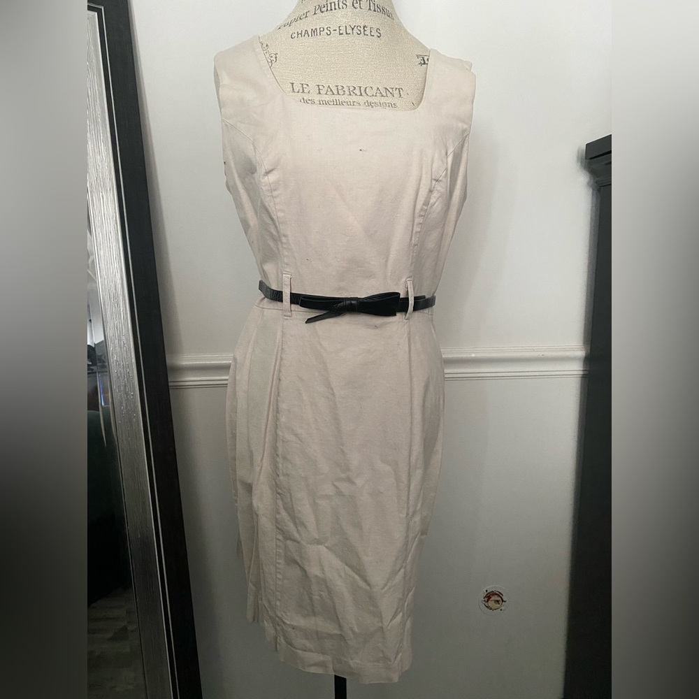 Maurices Cream Dress with Black Accent